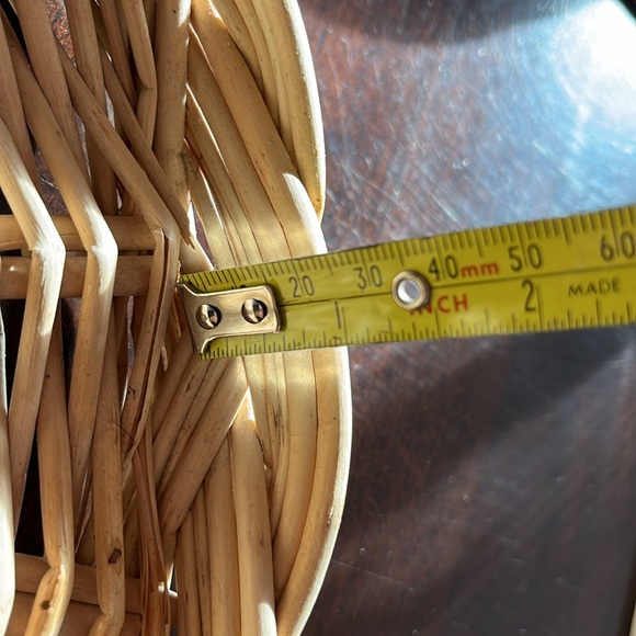 Wicker Basket Tray Nuts Candy Crackers Party Decorative Holiday Craft 14” round - Picture 5 of 6